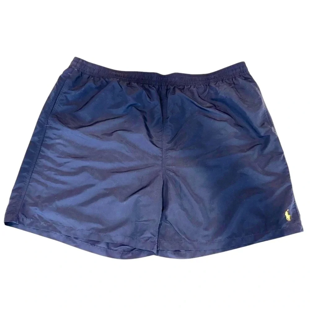 Polo Ralph Lauren Swim Trunks Mens Big & Tall Navy Blue Pony Logo Shorts Size 4X - Picture 2 of 7